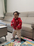 戴维贝拉（DAVE＆BELLA）女童加绒裤子宝宝束脚裤保暖儿童裤子休闲小童长裤秋冬新款童裤 深粉色【现货】 90 cm（建议身高80-90cm） 实拍图