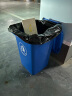 科力邦（Kelibang) 户外垃圾桶 大号塑料加厚50L商用环卫垃圾桶带盖分类工业小区物业翻盖果皮箱 蓝色 单个 实拍图