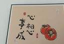 顺吉祥利 猫咪电表箱装饰画遮挡配电箱电闸盒开箱多媒体挂画开关餐厅壁画 B8018心想事成寓意 50*40cm(遮挡40*30)掀盖黑框 实拍图