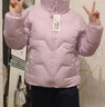 雪中飞女士鹅绒糖果色羽绒服简约百搭日常通勤立领纯色冬季保暖外套潮 粉紫色 L (170) 实拍图