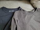 MUJI MUJI 女式 弹力罗纹编织长袖T恤打底衫上衣女款内搭春秋BBC03A1A 浅灰棕色 XS (150/76A) 实拍图