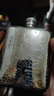 QUALITYSHILOHFLASK加厚304不锈钢酒壶随身户外便携式小酒壶瓶装白酒威士忌3两6盎司 满花礼盒带皮套酒杯漏斗 168ml 实拍图