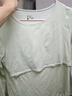 十月结晶孕妇秋衣哺乳上衣打底衫睡衣春季冬季产后产妇潮妈哺乳衣 （上衣）山岚绿-推荐15~25℃ L码 实拍图