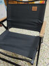 探露（TANLU） 便携椅子户外折叠椅克米特椅超轻沙滩椅摆摊露营折叠凳钓鱼椅子 【黑色椅架-加大号】曜黑-实木扶手 实拍图