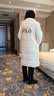 FILA斐乐蓬蓬羽绒服丨过膝长款羽绒26冬新款女连帽防污保暖外套 实拍图