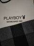 花花公子（PLAYBOY）围巾男士冬季加厚保暖围脖抗寒防风送男朋友生日礼物礼盒装 黑灰【礼盒装】 实拍图