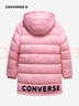 Converse 匡威童装男女童中长款羽绒服2023冬季新款儿童连帽保暖外套 烛光桃 160 /80 【建议身高158-170cm】 实拍图
