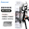 马可（MARCO）炭笔(硬)12支  原木碳笔专业美术圆杆手绘速写绘图笔纸盒装D7010-12CB-ying拉菲尼Raffine系列 速写 马克笔绘画 实拍图