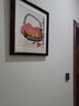 紫腾随轩齐白石装饰画新中式客厅背景墙面挂画卧室饭厅餐厅水墨虾壁画 苹果 40*40cm红木色实木框 实拍图