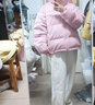 BJHG不计后果冬季白鸭绒羽绒服男环保麂皮绒面包服美式设计感小众上衣 珊瑚粉 M 实拍图