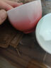 【采销推荐】两只装羊脂玉瓷渐变茶杯家用大容量围炉煮茶品茗杯 渐变色系玉兰杯-粉白 90ml 2只 实拍图
