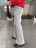女童牛仔喇叭裤复古4-15儿童秋装弹力休闲长裤子修身显瘦中大童潮 牛仔裤 140cm 实拍图