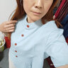 啄木鸟棉麻套装女2026新款洋气休闲时尚阔腿裤女夏宽松纯色短袖两件套 【两件套】蓝+米白两件套 L 建议100-115斤 实拍图