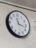 康巴丝（Compas）挂钟客厅 简约钟表客厅石英钟表挂墙时钟 c2866 黑色 30cm直径 实拍图