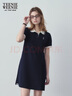 Teenie Weenie小熊夏季撞色Polo休闲通勤简约白色连衣裙时尚收腰短裙女 藏青色 S (160) 实拍图