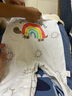 婧麒（JOYNCLEON）【带口水巾】婴儿衣服春秋款新生儿长袖哈衣纯棉连体衣 套头彩虹 66cm 实拍图