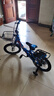 永久儿童自行车可折叠男女孩2-3-4-6-10岁脚踏车中小童宝宝童车 蓝 【避震辐条轮＋闪光辅轮】可折叠 16寸 实拍图