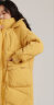 鸭鸭（YAYA）羽绒服女中长款冬季高端鸭绒加厚显瘦休闲过膝韩版保暖外套FZY 姜黄色 M 实拍图