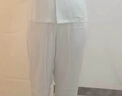 红豆睡衣女清爽仿真丝短袖长裤套装柔滑垂顺小翻领家居服 勿忘草蓝165 实拍图