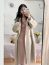 YRTD双面羊绒大衣女秋冬季2025新款高级感羊毛呢子毛呢外套韩系赫本风 燕麦色（礼盒包装+JD送货上门） S 【105-115斤】 实拍图