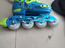 乐秀（ROADSHOW）轮滑鞋儿童溜冰滑冰鞋可调男女童专业轮滑鞋6-12岁初学RX1S滑轮鞋 全闪蓝绿单鞋【送轮滑包大礼包】 M 中码(32-35适合4-7岁) 实拍图