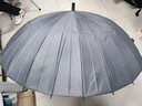 美度24骨超大防风雨伞男士商务长柄伞加大加固直杆伞男女雨伞M5003 灰色 实拍图