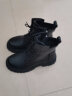 轩途诗马丁靴女加绒冬季系带英伦风短靴女厚底潮网红机车靴休闲女靴子 黑色 39 实拍图