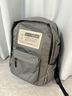 智纳双肩包男女书包休闲潮流背包大容量初中高中大学生笔记本电脑包 灰色【放15.6英寸】 实拍图