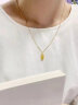 中国黄金（CHINA GOLD）小金条黄金吊坠女款足金暴富小金砖项链情人节生日礼物送女友老婆 玫瑰礼盒+小金砖吊坠+S925链 实拍图