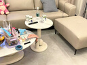 颐衍岩板茶几轻奢意式客厅家用椭圆形茶台小户型法式简约茶桌边几组合 茶几120+边几50（奶白色底座） 实拍图