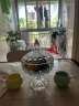 青苹果 欧式玻璃糖缸糖果罐储物罐水果果盘果斗 DSTG1043 实拍图