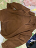 回力（Warrior）半拉链高领华夫格卫衣男春秋季日系复古纯色休闲外套百搭宽松上衣 【双面绒】-咖#HL纯色 3XL 实拍图
