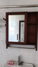 浴美优品镜柜轻奢浴室镜柜单独镜柜挂墙式加厚加高卫生间镜子储物柜镜箱 促销款黄花梨60cm镜柜+毛巾架 实拍图