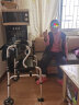 雅德双扶手助行器老人助步器四脚拐杖带轮带座助步车辅助器械骨折助行器 YC8307J带轮/带皮革坐垫款 实拍图