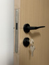 名门 静音门锁室内卧室分体静音锁黑色房门把手实木门锁家用美式锁具 静音哑黑锁+M19地吸+4寸平开3片 左开 实拍图
