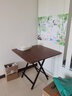 京焱 折叠餐桌 饭桌便携式家用小户型方桌 租房户外摆摊小桌子 麻将桌 80*80*73深木纹-高桌 免安装折叠款 实拍图