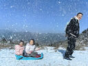 梦多福滑雪板儿童雪橇板加厚耐磨滑雪车亲子互动爬犁滑冰车滑草板滑沙板 100CM薄荷绿亲子款 雪爬犁（带刹车+拉绳+坐垫） 实拍图