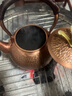 宏虎（honghu）紫铜水壶烧水壶大容量纯铜煮茶壶泡茶壶手工加厚铜壶电陶炉沏茶壶 ZTH-02(点锤纹)+308电陶炉1.5L 实拍图