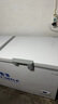 雪花铜管冰柜商用大容量家用冷冻冷藏两用卧式单温双温冷冻小型冰箱大冰柜 雅白色BD/BC【铜管+一级能效】 142L 实拍图