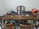 欧佳豪（OUJIAHAO）实木茶桌椅组合办公室茶几茶具套装一体现代家用新中式功夫泡茶台 1.6米明月1围4月牙椅铜套 实拍图