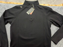 京东京造绒感发热运动长袖t恤男冬季加绒保暖半拉链卫衣户外通勤黑色L 实拍图