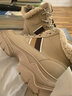 达芙妮雪地靴女厚底东北棉鞋加绒保暖增高休闲百搭显瘦高帮老爹鞋女鞋子 4022607206 卡其色 40  实拍图