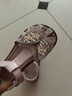 百丽童鞋夏女童凉鞋儿童时尚公主水晶鞋宝宝包头学步鞋 粉色31码 实拍图