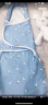 艾茵美（oinme）初生婴儿睡袋防惊跳包被纯棉用品新生儿包单宝宝襁褓秋冬抱被 雾蓝海岛夹棉款(0-6个月) 晒单实拍图