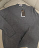 恒源祥100%羊毛衫秋冬季新款男士长袖纯色毛衣男装中年爸爸套头针织衫 15001006中灰 XL 180 实拍图