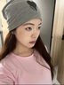 兰蔓娅月子帽夏季时尚产妇专用孕妇产后空调房防风透气大头围帽子女 灰色 实拍图