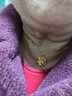 中国珠宝生日纪念礼物  黄金项链牡丹花吊坠挂坠足金生日送妈妈送女友 实拍图