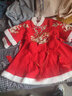 G.duck女童秋冬汉服唐装中国风洋气2025新款拜年服儿童装古风旗袍公主裙 WG002红色:发夹 加绒 100 实拍图