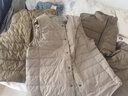 MUJI女式 轻量羽绒便携式背心女款马甲马夹秋冬保暖外搭羽绒内胆 浅米色 XL (165/92A) 实拍图