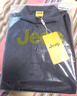 吉普（JEEP）长袖T恤男士春秋季polo宽松休闲打底衫衣服男装 黑色 XL  实拍图